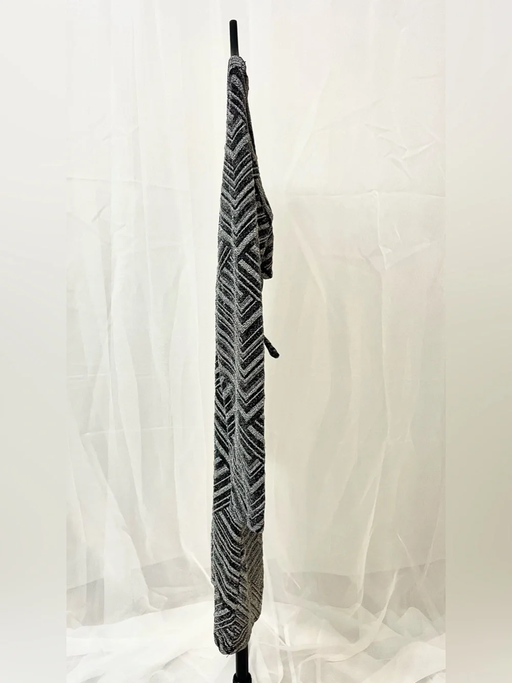 Almost Famous Black & Silver Geometric Cutout Mini Dress